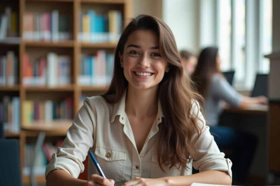 An independent college student studying with a laptop and textbooks, symbolizing how to pay for college without parents through self-reliance